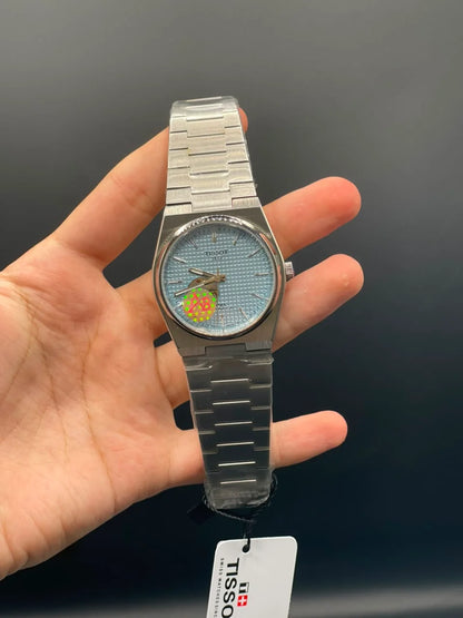 TT Silver Chain with Blue Open Heart Dial Automatic Watch