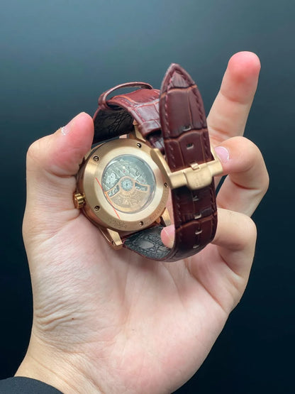 AP Style Red Strap with White Dial and Golden Bezel Automatic Watch