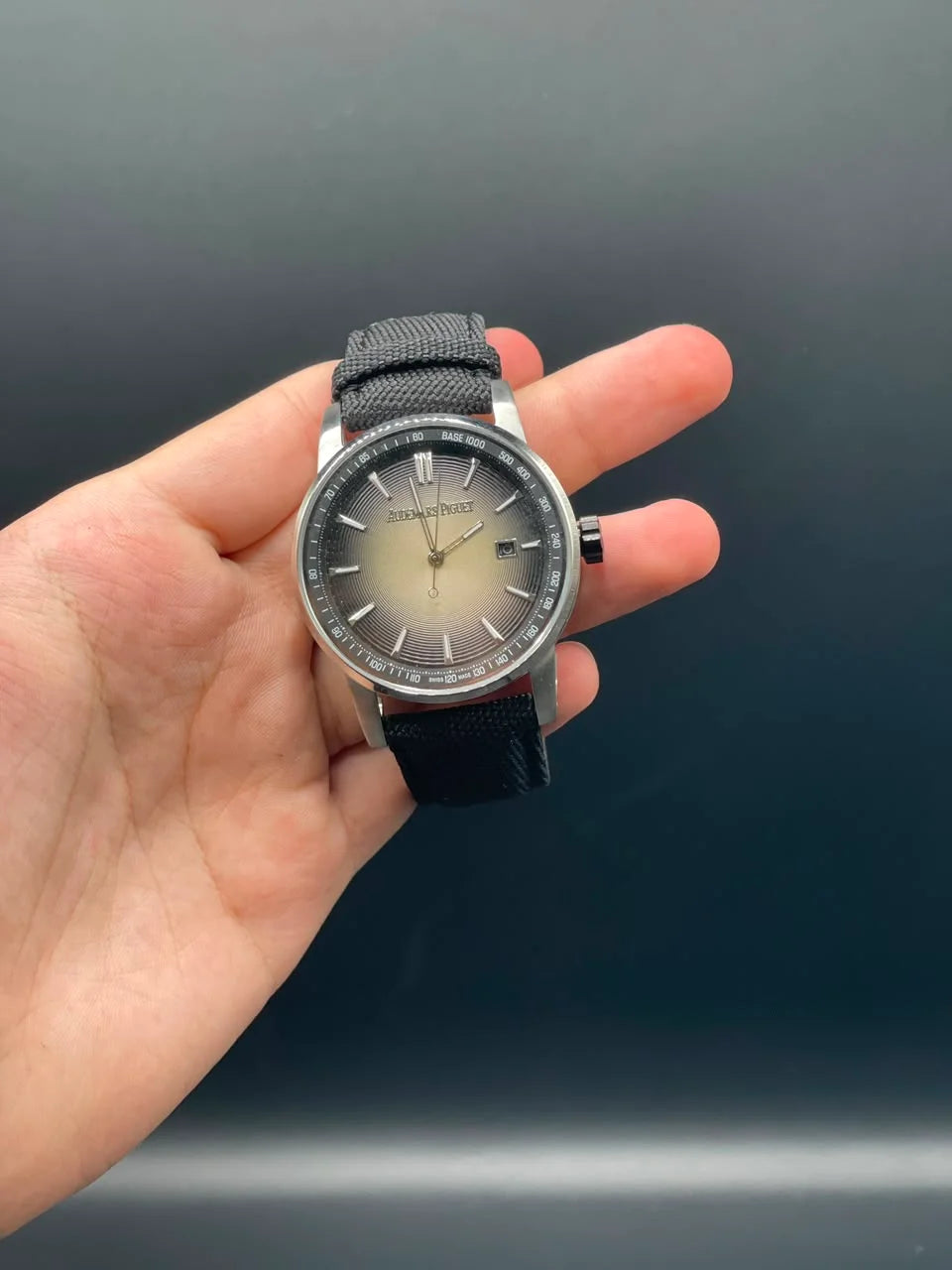 AP Style Black Strap with Smoked Gray Dial Automatic Watch